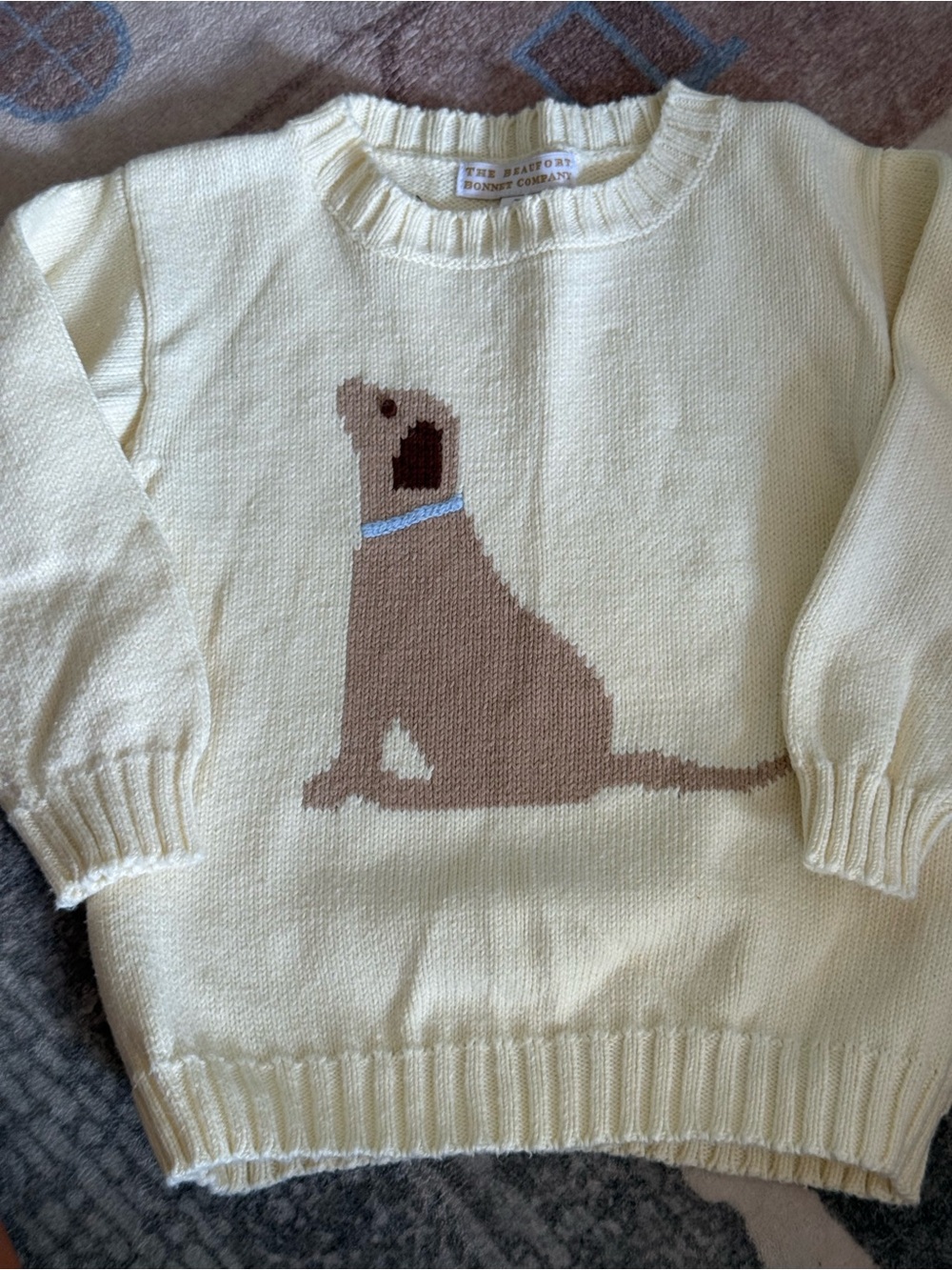 The Beaufort Bonnet Company Cream Knit Sweater - 3T